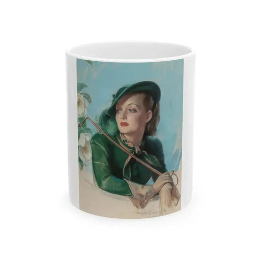 Bette Davis, Cosmopolitan magazine cover, June 1938 - White Coffee Mug 11oz - Go Mug Yourself