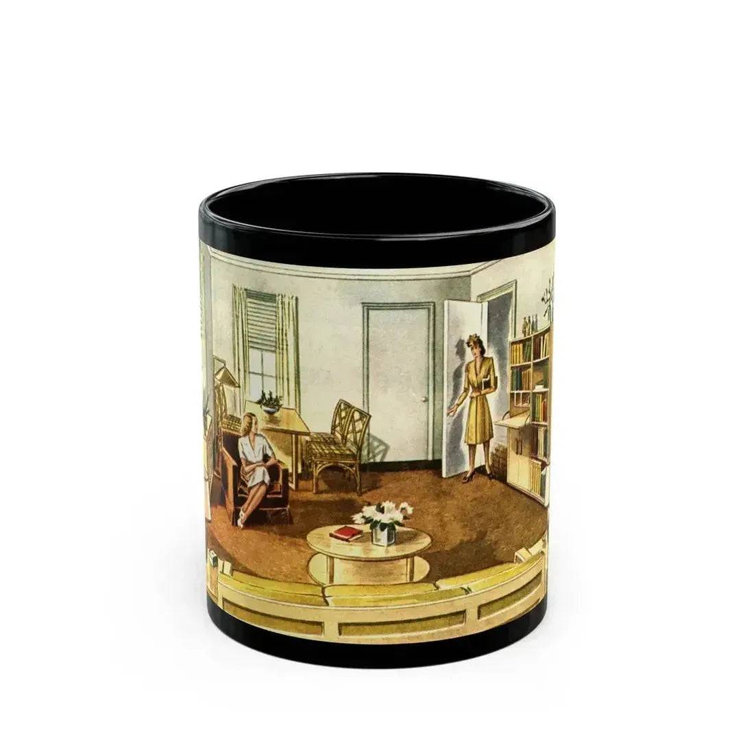 Bette Davis vs Joan Crawford, 1941 - Black Coffee Mug 11oz - Go Mug Yourself