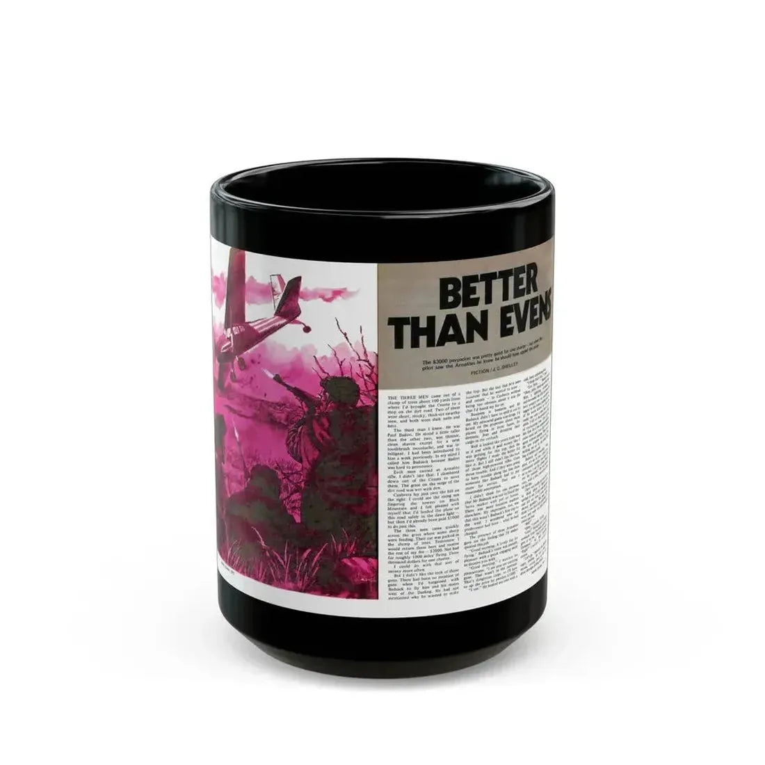 Better Than Evens, Adam magazine, October 1973 - Black Coffee Mug 15oz - Go Mug Yourself