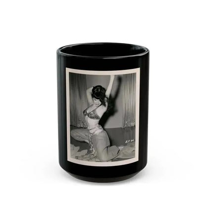 Bettie Page #01 (Vintage Female Icon) Black Coffee Mug 15oz - Go Mug Yourself