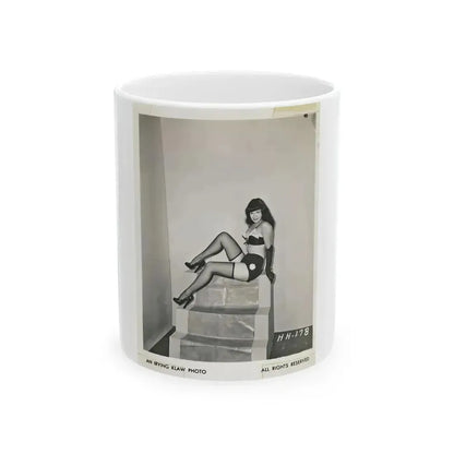 Bettie Page #08 (Vintage Female Icon) White Coffee Mug 11oz - Go Mug Yourself