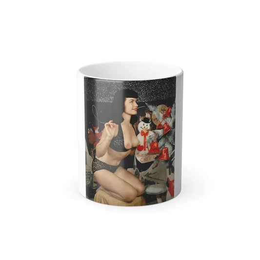 Bettie Page #100 (Vintage Female Icon) Color Changing Coffee Mug 11oz - Go Mug Yourself