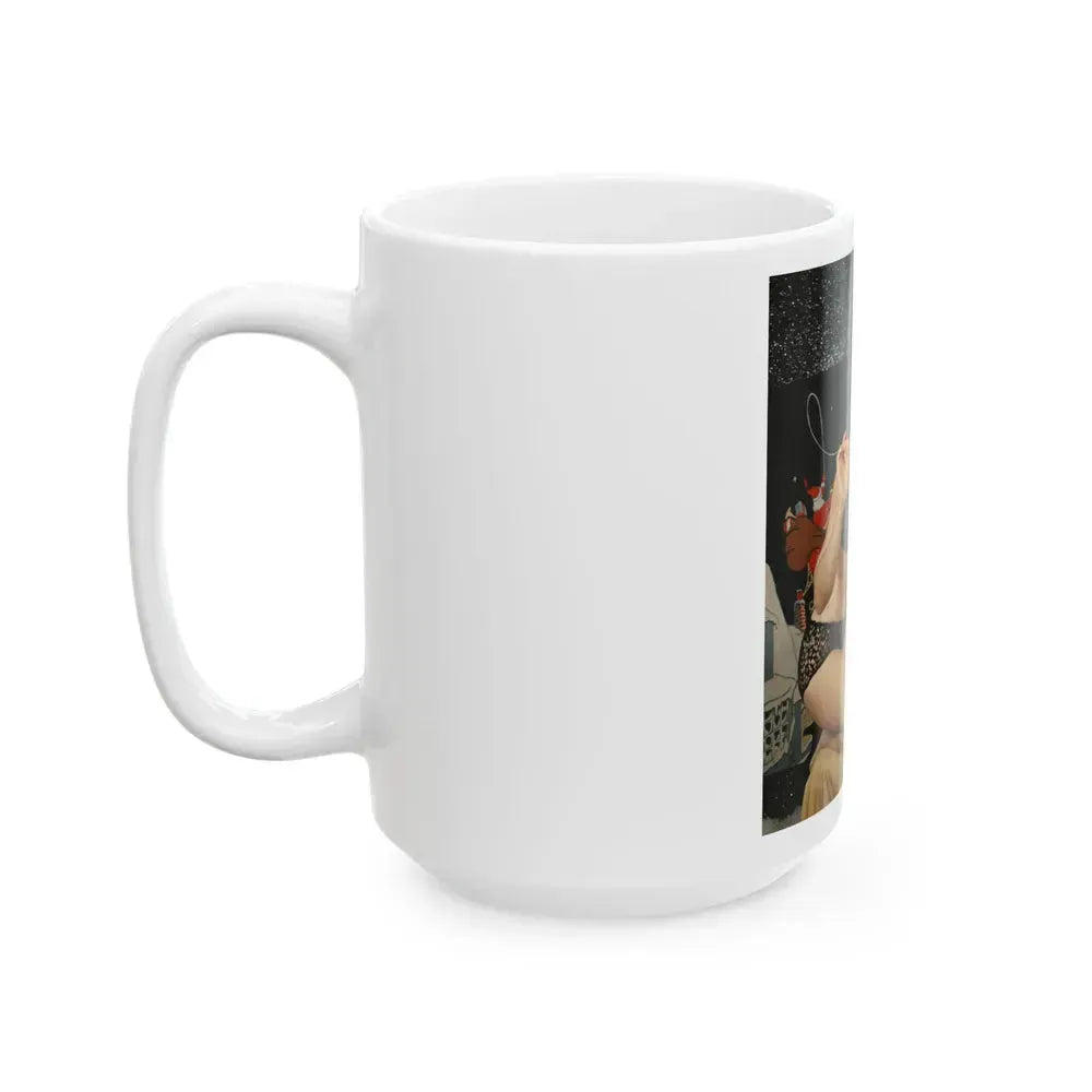 Bettie Page #100 (Vintage Female Icon) White Coffee Mug - Go Mug Yourself