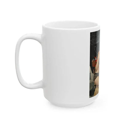 Bettie Page #100 (Vintage Female Icon) White Coffee Mug - Go Mug Yourself
