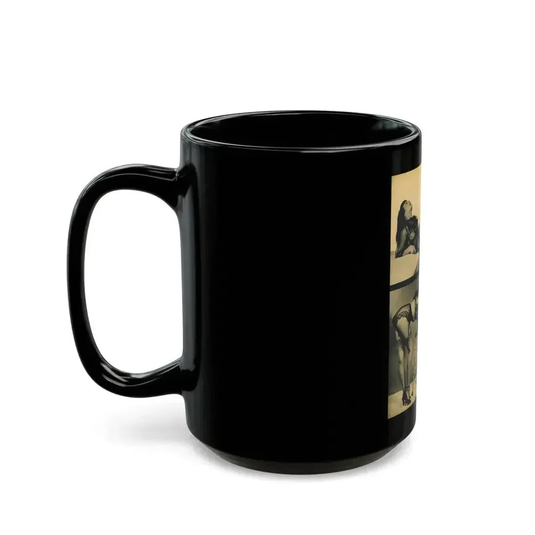 Bettie Page #1003 (Vintage Female Icon) Black Coffee Mug - Go Mug Yourself