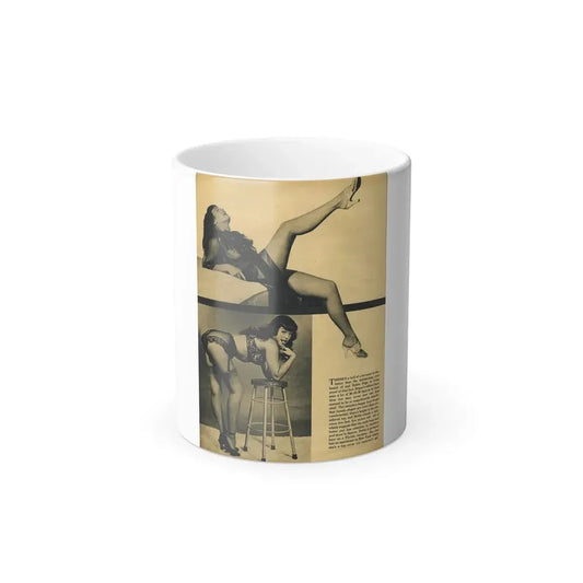 Bettie Page #1003 (Vintage Female Icon) Color Changing Mug 11oz 11oz - Go Mug Yourself