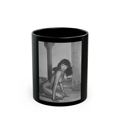 Bettie Page #1006 (Vintage Female Icon) Black Coffee Mug 11oz - Go Mug Yourself