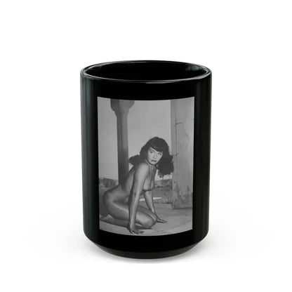 Bettie Page #1006 (Vintage Female Icon) Black Coffee Mug 15oz - Go Mug Yourself