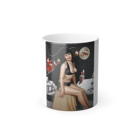 Bettie Page #101 (Vintage Female Icon) Color Changing Coffee Mug 11oz - Go Mug Yourself