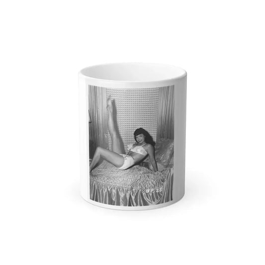 Bettie Page #102 (Vintage Female Icon) Color Changing Coffee Mug 11oz - Go Mug Yourself