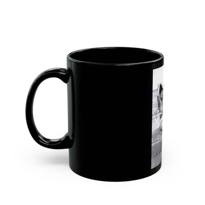 Bettie Page #1041 - 1 B&W Photo from Bunny Yeager's Darkroom Pin-up Photography's Golden Era (Vintage Female Icon) Black Coffee Mug - Go Mug Yourself