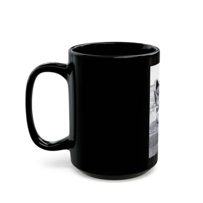 Bettie Page #1041 - 1 B&W Photo from Bunny Yeager's Darkroom Pin-up Photography's Golden Era (Vintage Female Icon) Black Coffee Mug - Go Mug Yourself