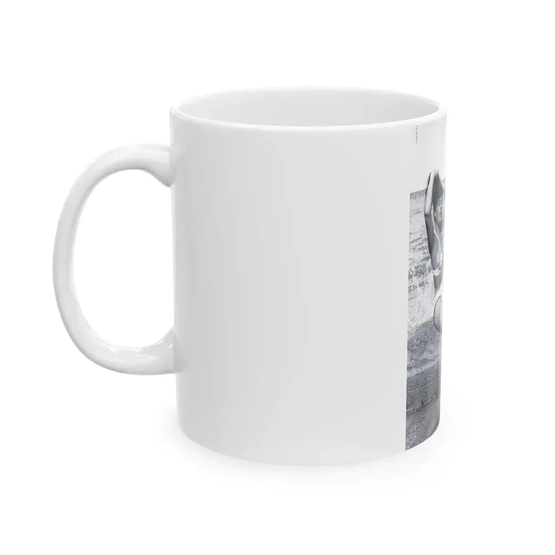 Bettie Page #1041 - 1 B&W Photo from Bunny Yeager's Darkroom Pin-up Photography's Golden Era (Vintage Female Icon) White Coffee Mug - Go Mug Yourself