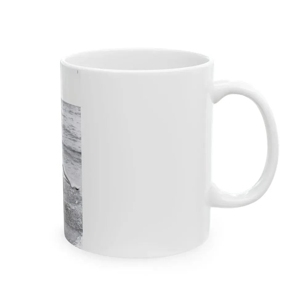 Bettie Page #1041 - 1 B&W Photo from Bunny Yeager's Darkroom Pin-up Photography's Golden Era (Vintage Female Icon) White Coffee Mug - Go Mug Yourself
