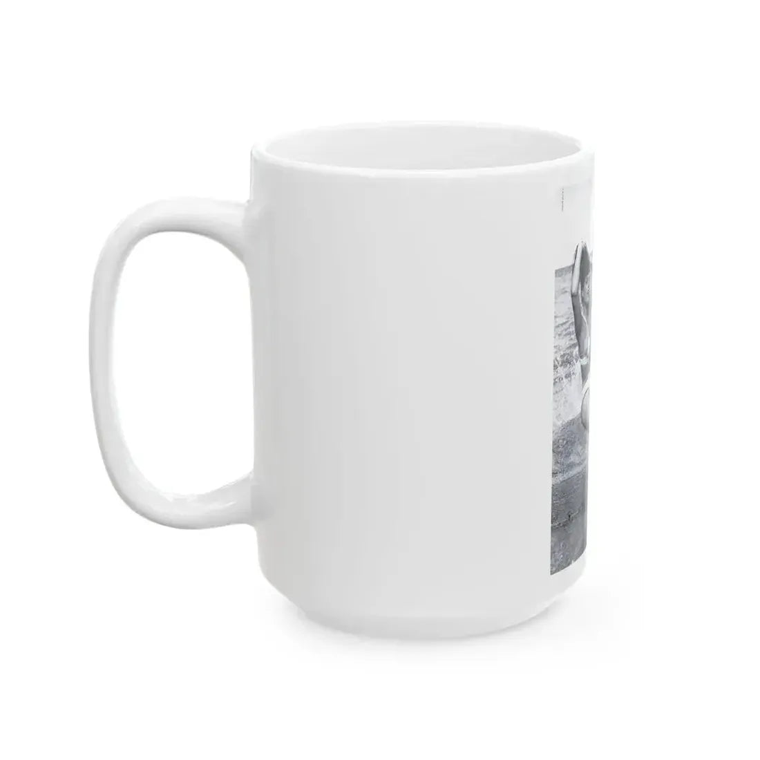 Bettie Page #1041 - 1 B&W Photo from Bunny Yeager's Darkroom Pin-up Photography's Golden Era (Vintage Female Icon) White Coffee Mug - Go Mug Yourself