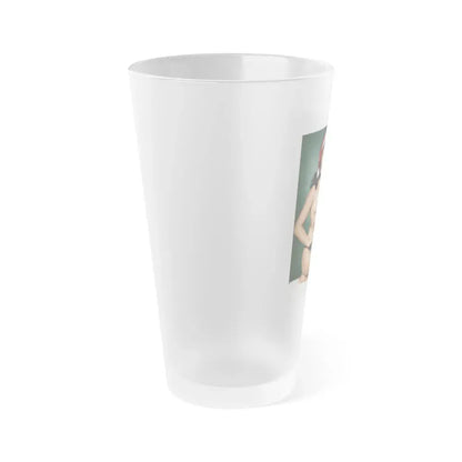Bettie Page #106 - Playboy Photo Jan. '55 2 (Vintage Female Icon) Frosted Pint Glass 16oz - Go Mug Yourself