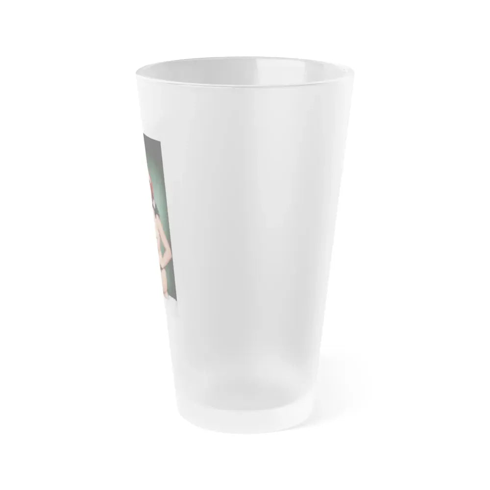 Bettie Page #106 - Playboy Photo Jan. '55 (Vintage Female Icon) Frosted Pint Glass 16oz - Go Mug Yourself