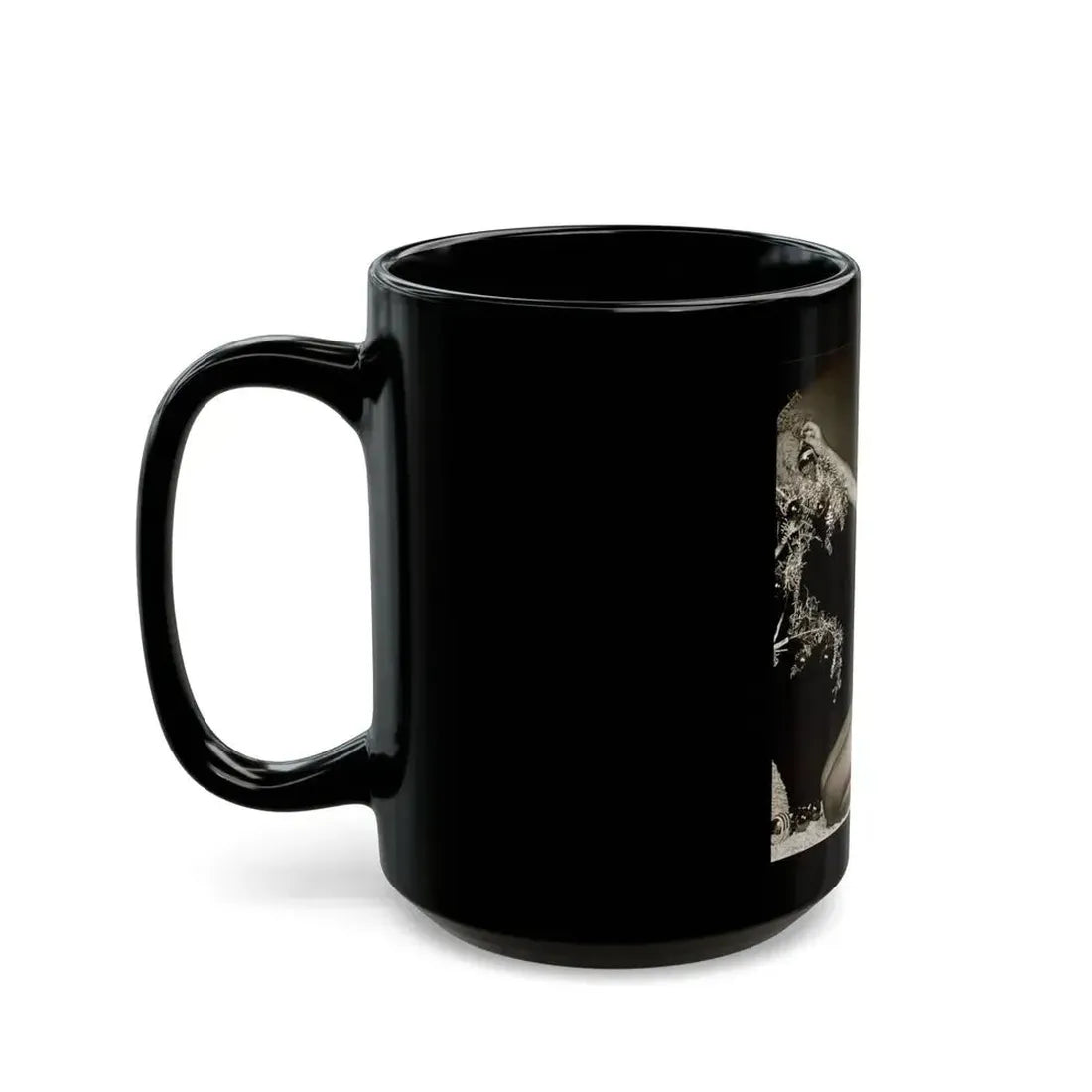 Bettie Page #106 - Playboy Photo Jan. '55_1 (Vintage Female Icon) Black Coffee Mug - Go Mug Yourself