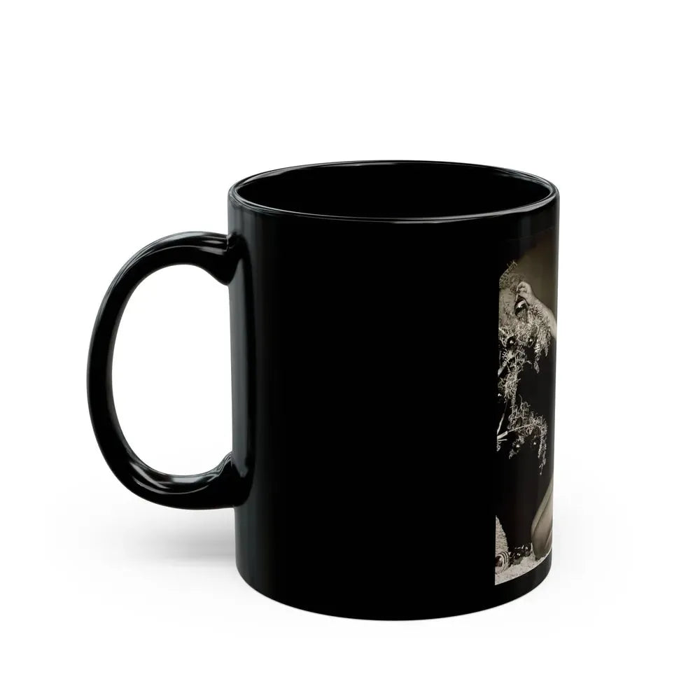 Bettie Page #106 - Playboy Photo Jan. '55_1 (Vintage Female Icon) Black Coffee Mug - Go Mug Yourself