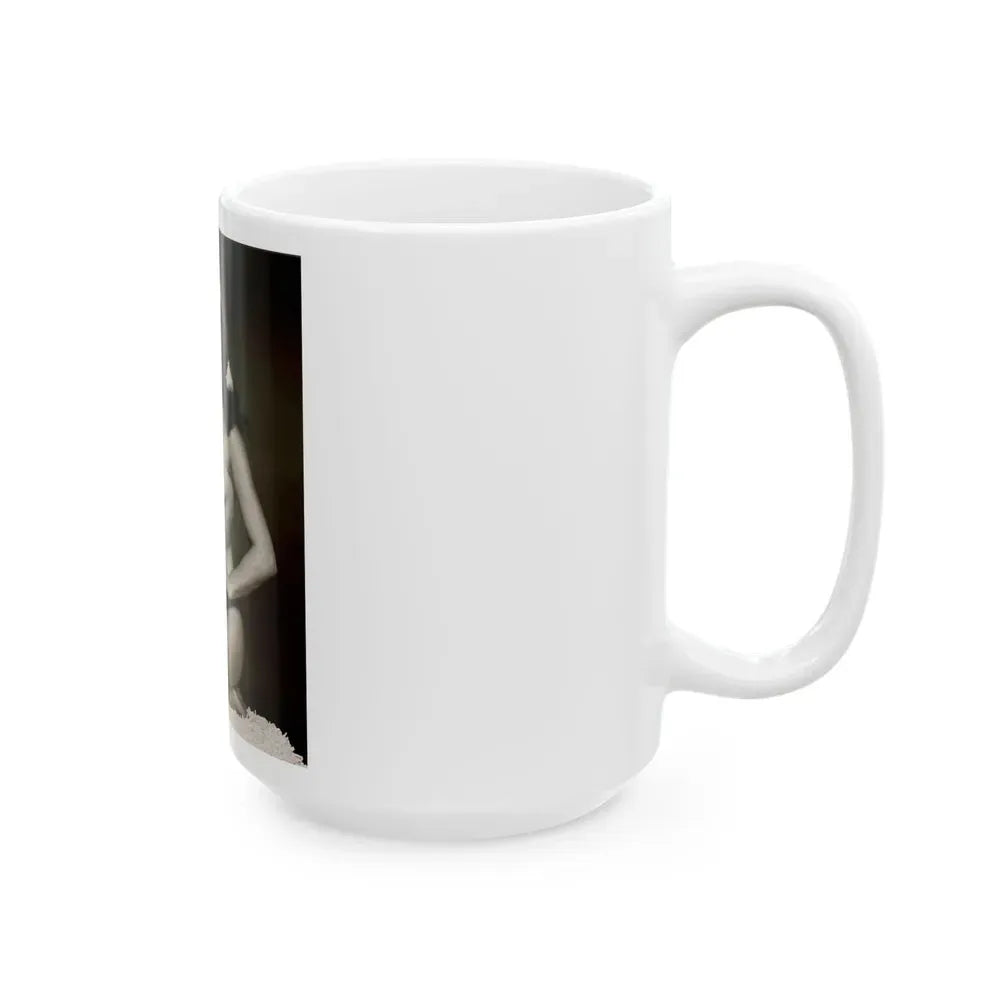 Bettie Page #106 - Playboy Photo Jan. '55_1 (Vintage Female Icon) White Coffee Mug - Go Mug Yourself