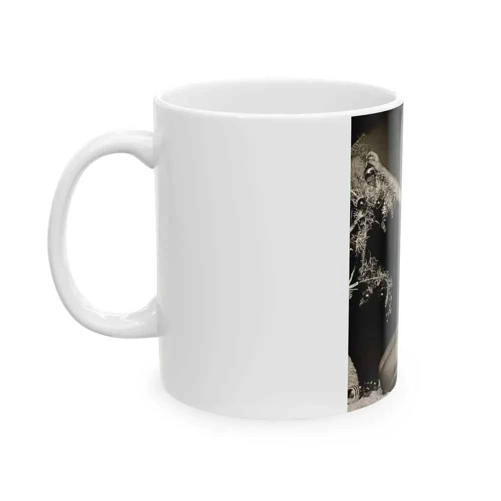 Bettie Page #106 - Playboy Photo Jan. '55_1 (Vintage Female Icon) White Coffee Mug - Go Mug Yourself