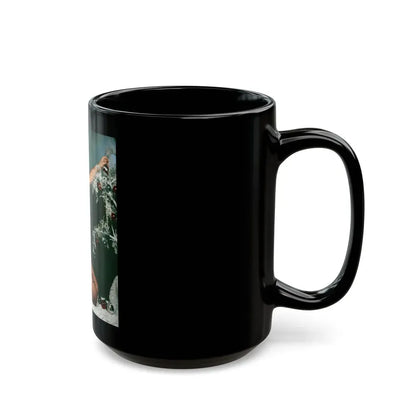 Bettie Page #106 - Playboy Photo Jan. '55_2 (Vintage Female Icon) Black Coffee Mug - Go Mug Yourself
