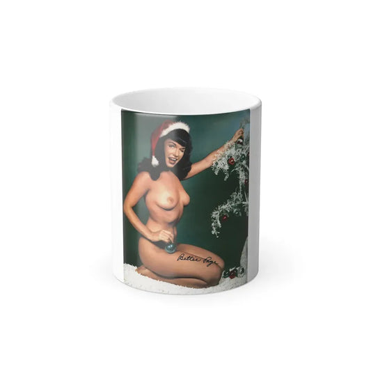 Bettie Page #106 - Playboy Photo Jan. '55_2 (Vintage Female Icon) Color Changing Coffee Mug 11oz - Go Mug Yourself