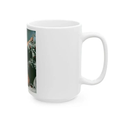 Bettie Page #106 - Playboy Photo Jan. '55_2 (Vintage Female Icon) White Coffee Mug - Go Mug Yourself