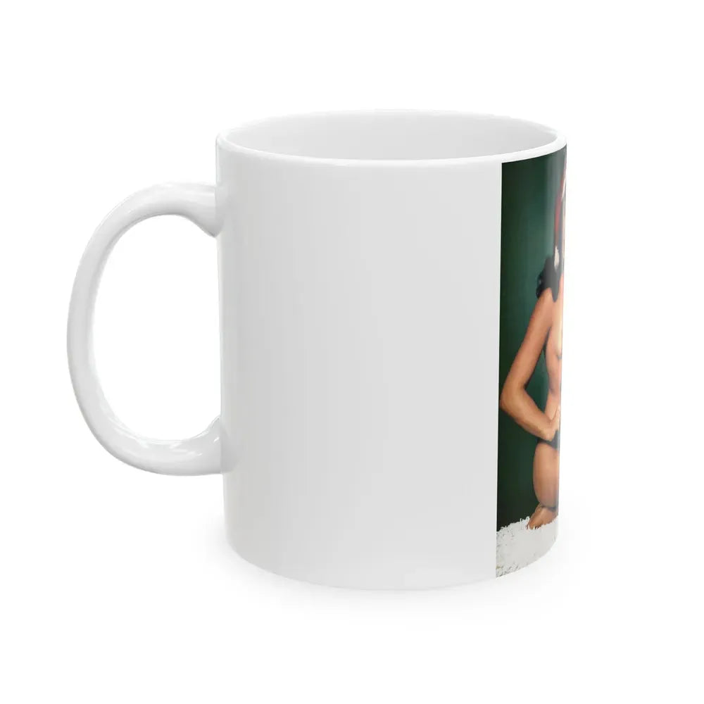 Bettie Page #106 - Playboy Photo Jan. '55_2 (Vintage Female Icon) White Coffee Mug - Go Mug Yourself
