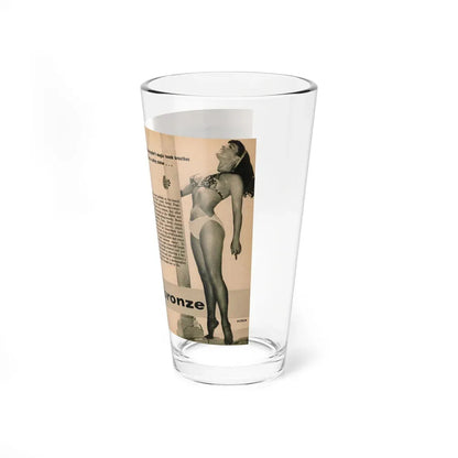 Bettie Page #1061 - Pages 1 & 2 of 8 with, 2 B&W Photos & Short Article from PHOTO Digest Mag. Nov. '54 (Vintage Female Icon) Pint Glass 16oz - Go Mug Yourself