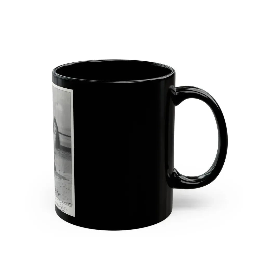 Bettie Page #1061 (Vintage Female Icon) Black Coffee Mug - Go Mug Yourself