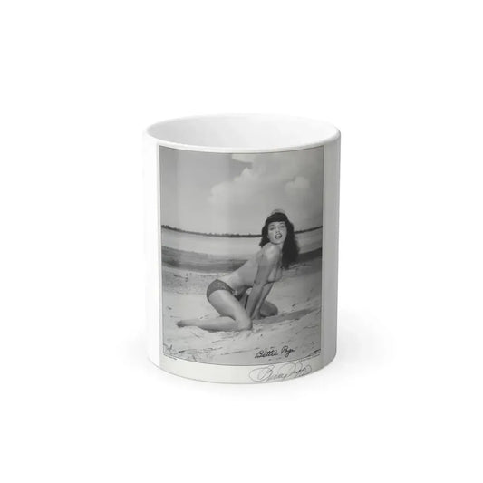 Bettie Page #1061 (Vintage Female Icon) Color Changing Mug 11oz 11oz - Go Mug Yourself
