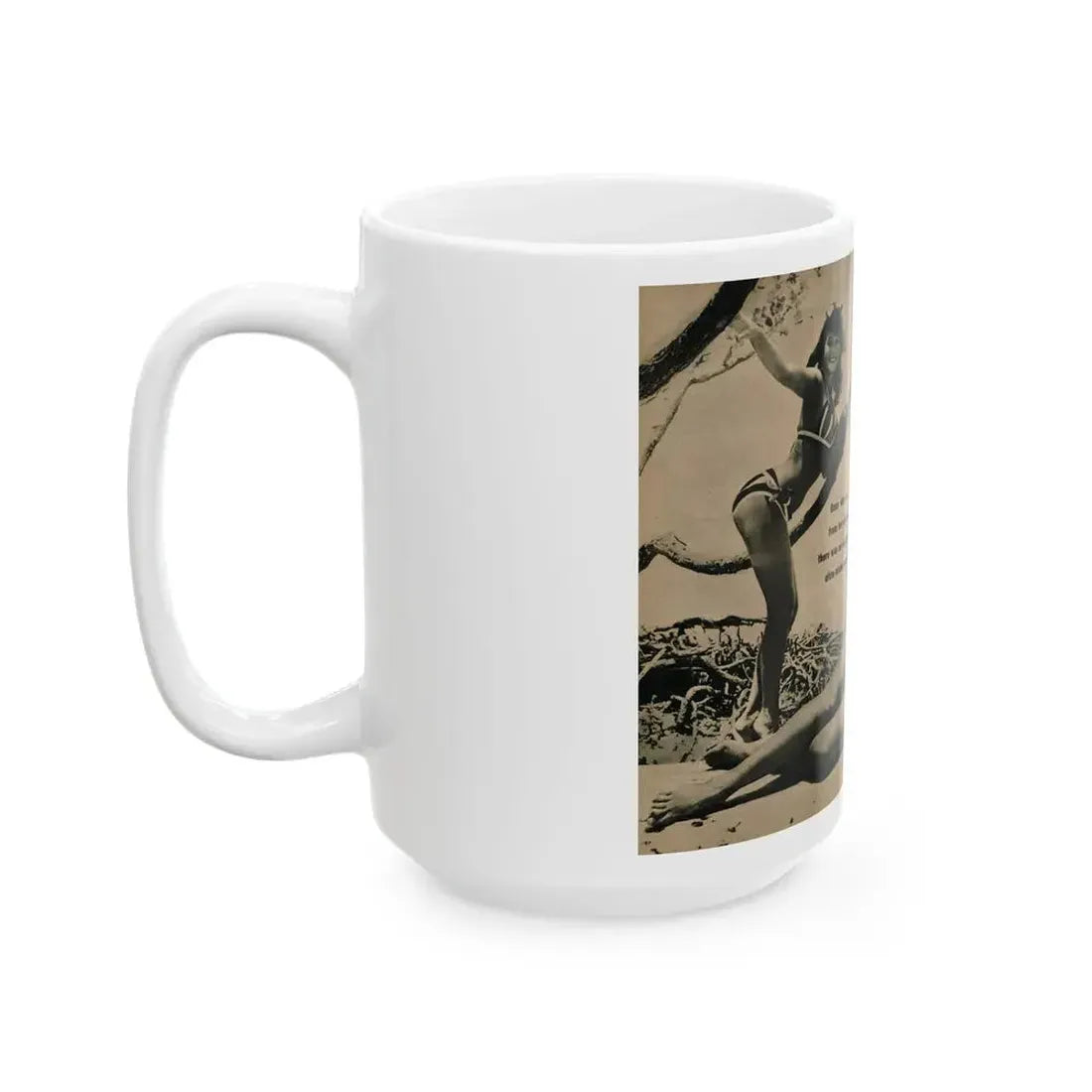 Bettie Page #1063 - Pages 5 & 6 of 8 with, 2 B&W Photos & Short Article from PHOTO Digest Mag. Nov. '54(Dave's Library Scan) (Vintage Female Icon) White Coffee Mug - Go Mug Yourself