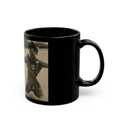 Bettie Page #1064 - Pages 7 & 8 of 8 with, 2 B&W Photos & Short Article from PHOTO Digest Mag. Nov. '54(Dave's Library Scan) (Vintage Female Icon) Black Coffee Mug - Go Mug Yourself