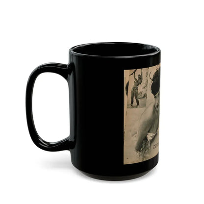 Bettie Page #1064 - Pages 7 & 8 of 8 with, 2 B&W Photos & Short Article from PHOTO Digest Mag. Nov. '54(Dave's Library Scan) (Vintage Female Icon) Black Coffee Mug - Go Mug Yourself