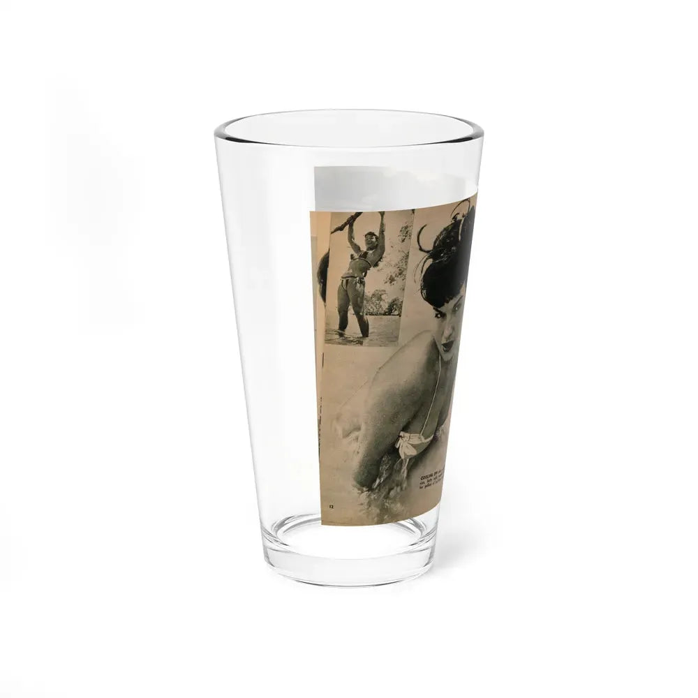Bettie Page #1064 - Pages 7 & 8 of 8 with, 2 B&W Photos & Short Article from PHOTO Digest Mag. Nov. '54( (Vintage Female Icon) Pint Glass 16oz - Go Mug Yourself