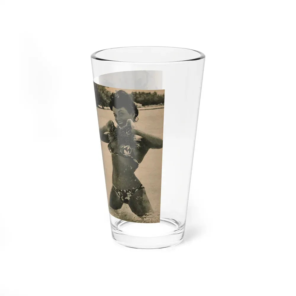 Bettie Page #1064 - Pages 7 & 8 of 8 with, 2 B&W Photos & Short Article from PHOTO Digest Mag. Nov. '54( (Vintage Female Icon) Pint Glass 16oz - Go Mug Yourself