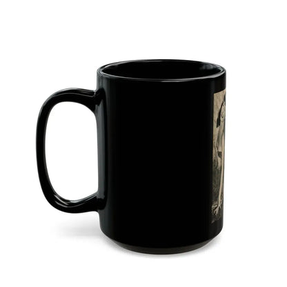 Bettie Page #1065 - Pages 1 of 6 with, 1 Full Page B&W Photo & Caption from BRIEF Digest Mag. Nov. '54 (Vintage Female Icon) Black Coffee Mug - Go Mug Yourself
