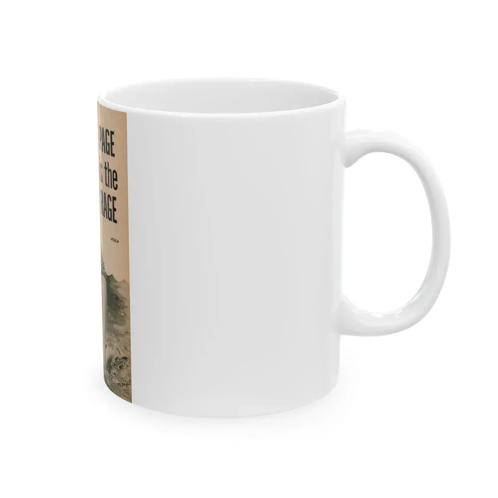 Bettie Page #1065 - Pages 1 of 6 with, 1 Full Page B&W Photo & Caption from BRIEF Digest Mag. Nov. '54 (Vintage Female Icon) White Coffee Mug - Go Mug Yourself
