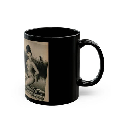 Bettie Page #1067 - Pages 4 of 6 of 7 with, 4 B&W Photos from BRIEF Digest Mag. Nov. '54 (Vintage Female Icon) Black Coffee Mug - Go Mug Yourself