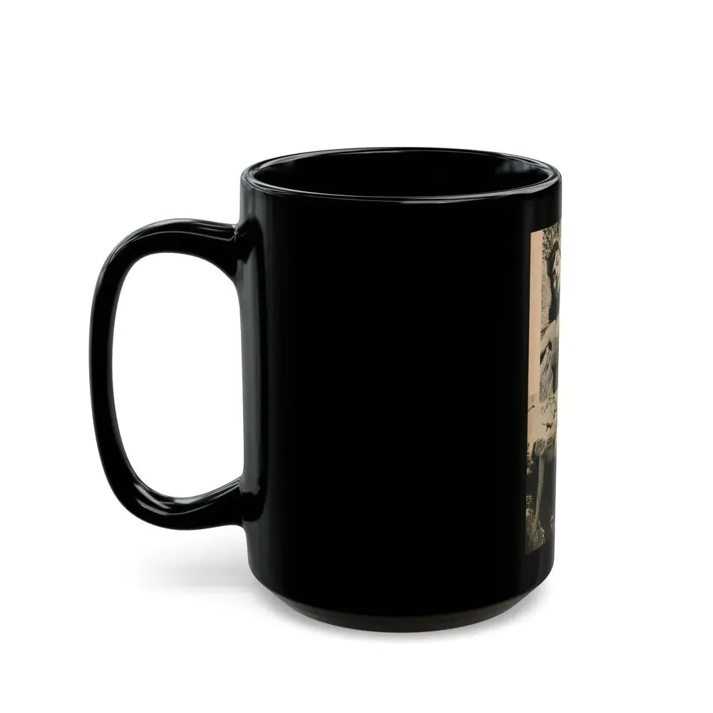 Bettie Page #1068 - Pages 6 of 6 with, 2 B&W Photos & Caption from BRIEF Digest Mag. Nov. '54 (Vintage Female Icon) Black Coffee Mug - Go Mug Yourself
