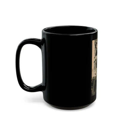 Bettie Page #1068 - Pages 6 of 6 with, 2 B&W Photos & Caption from BRIEF Digest Mag. Nov. '54 (Vintage Female Icon) Black Coffee Mug - Go Mug Yourself