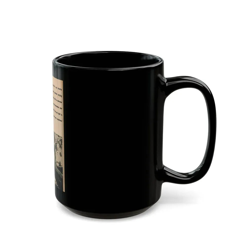 Bettie Page #1068 - Pages 6 of 6 with, 2 B&W Photos & Caption from BRIEF Digest Mag. Nov. '54 (Vintage Female Icon) Black Coffee Mug - Go Mug Yourself