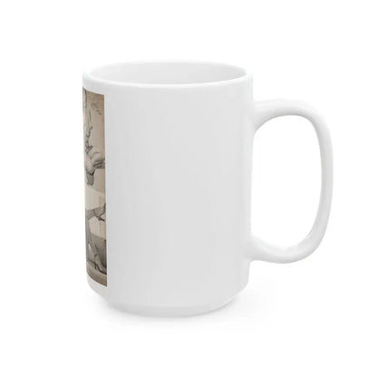 Bettie Page #1069 - Pages 1 of 4 with, 2 B&W Photos & Headline from After Hours Vol. 1, No. 4 '57 Mag. (Vintage Female Icon) White Coffee Mug - Go Mug Yourself