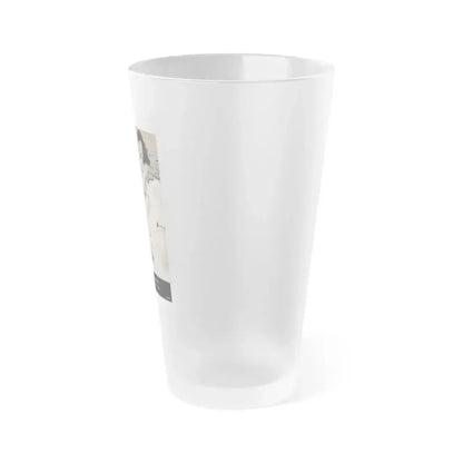 Bettie Page #1070 - Pages 2 of 4 with, 1 Full Page B&W Photo & Caption from After Hours Vol. 1, No. 4 '57 Mag. (Vintage Female Icon) Frosted Pint Glass 16oz - Go Mug Yourself