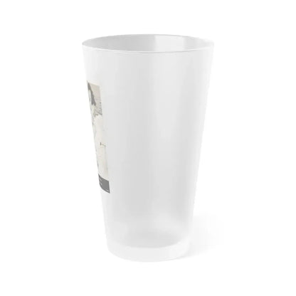 Bettie Page #1070 - Pages 2 of 4 with, 1 Full Page B&W Photo & Caption from After Hours Vol. 1, No. 4 '57 Mag. (Vintage Female Icon) Frosted Pint Glass 16oz - Go Mug Yourself