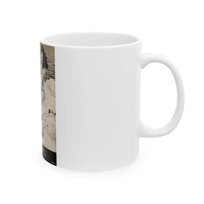 Bettie Page #1070 - Pages 2 of 4 with, 1 Full Page B&W Photo & Caption from After Hours Vol. 1, No. 4 '57 Mag. (Vintage Female Icon) White Coffee Mug - Go Mug Yourself