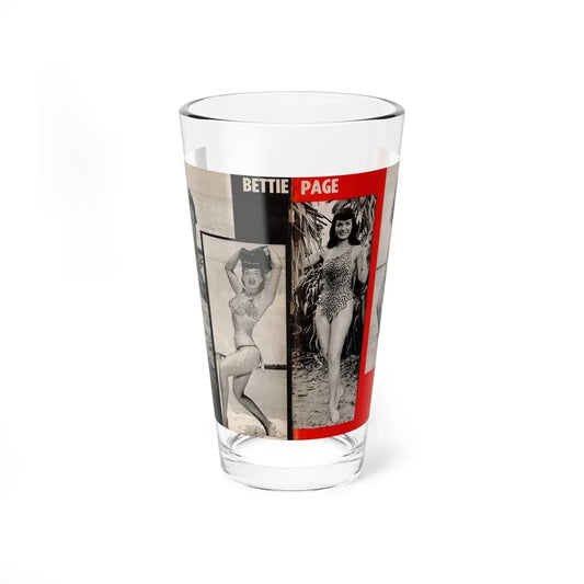 Bettie Page #1071 - Pages 3 & 4 of 4 with, 4 B&W Photos from After Hours Vol. 1, No. 4 '57 Mag. (Vintage Female Icon) Pint Glass 16oz 16oz - Go Mug Yourself