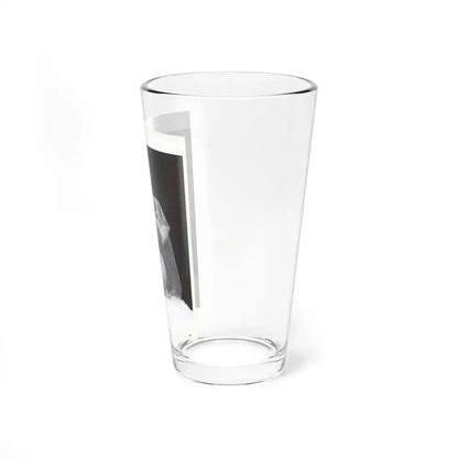 Bettie Page #1073 - Bettie in B&W from a Bunny Yeager Pin-Up Book (Vintage Female Icon) Pint Glass 16oz - Go Mug Yourself