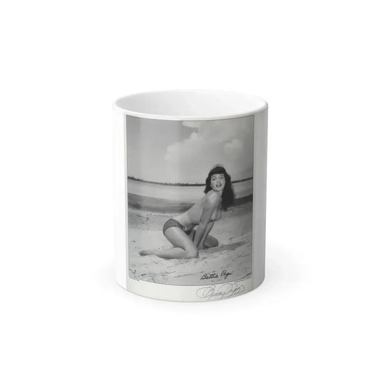 Bettie Page #1074 (Vintage Female Icon) Color Changing Mug 11oz 11oz - Go Mug Yourself